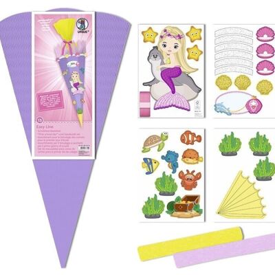 Set de manualidades con cono escolar Easy Line "Sirena"