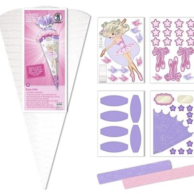 Set de bricolage cône scolaire Easy Line "Fantasy Ballerina"