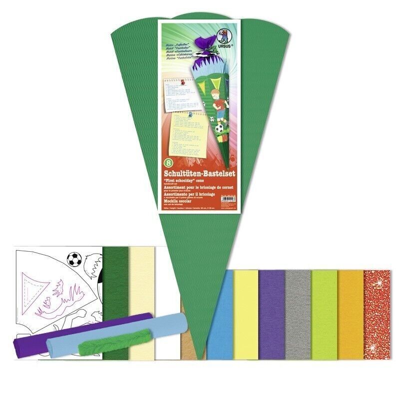 Set artigianale cono scolastico "Calciatori"