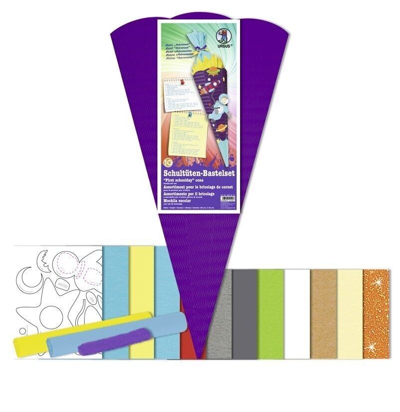 Set artigianale cono scolastico "Astronauta"