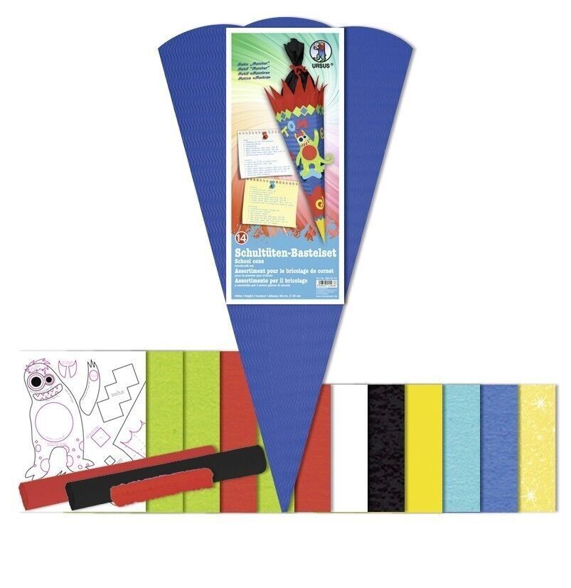 Set artigianale cono scolastico "Mostro"