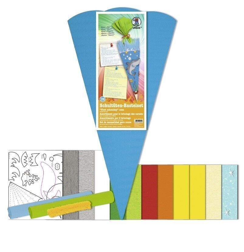 Set artigianale cono scolastico "Squalo"