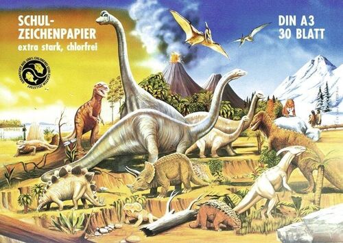 Zeichenblock "Dinosaurier", DIN A3