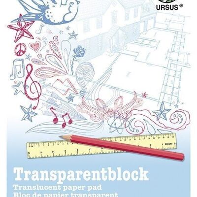 Bloc transparente (65 g/m²), DIN A4