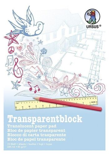 Bloc transparent (65 g/m²), DIN A4 1