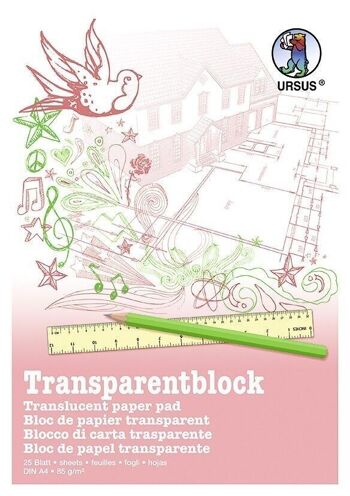 Bloc transparent (85 g/m²), DIN A4 4