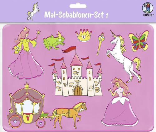 Mal-Schablonen-Set 1 (Mädchen)