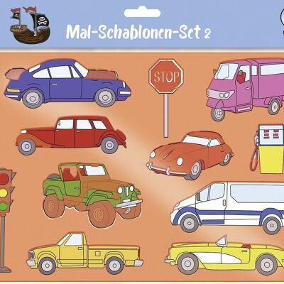 Mal-Schablonen-Set 2 (Jungs)