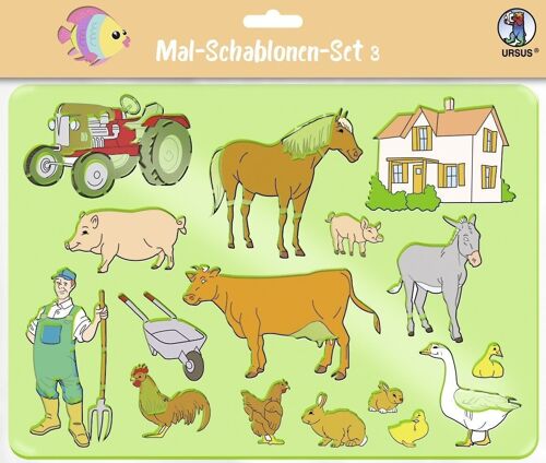 Mal-Schablonen-Set 3 (Tiere)