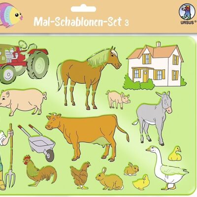 Mal-Schablonen-Set 3 (Tiere)
