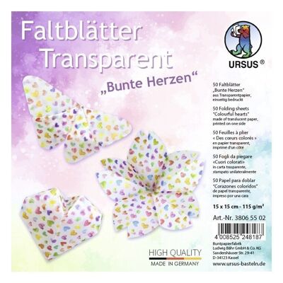 Folders Transparent "Colorful Hearts"