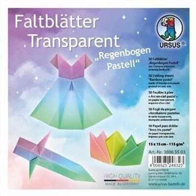 Leaflets Transparent "Rainbow pastel"