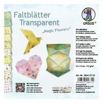 Faltblätter Transparent "Magic Flowers"