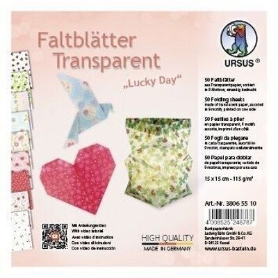 Faltblätter Transparent "Lucky Day"