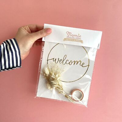 KIT Jolie affichette fleurie WELCOME