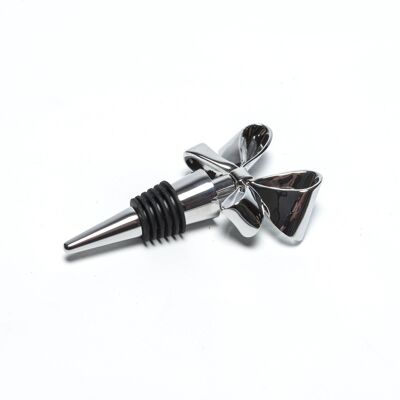 Ludi silver finish bow metal stopper