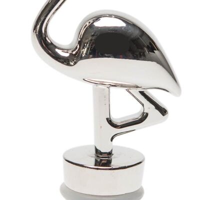 Ludi-Vin Silver Flamingo Stopper