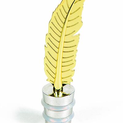 Ludi-Vin Gold Feather Stopper