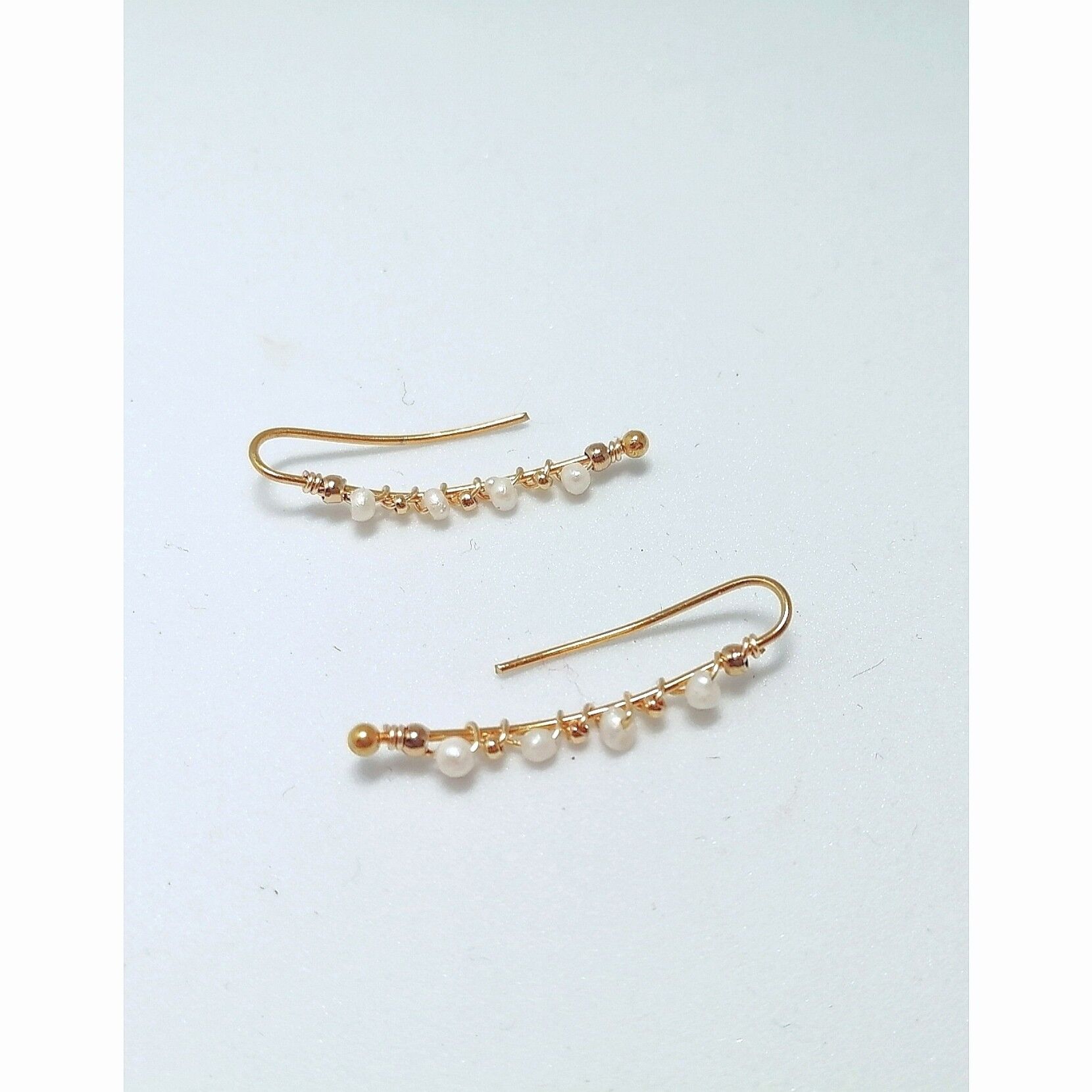 Orecchini a lobo di perle coltivate di gelsomino