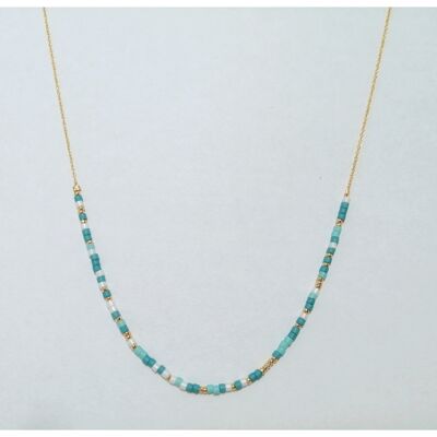 Charline blue and gold minimalist necklace