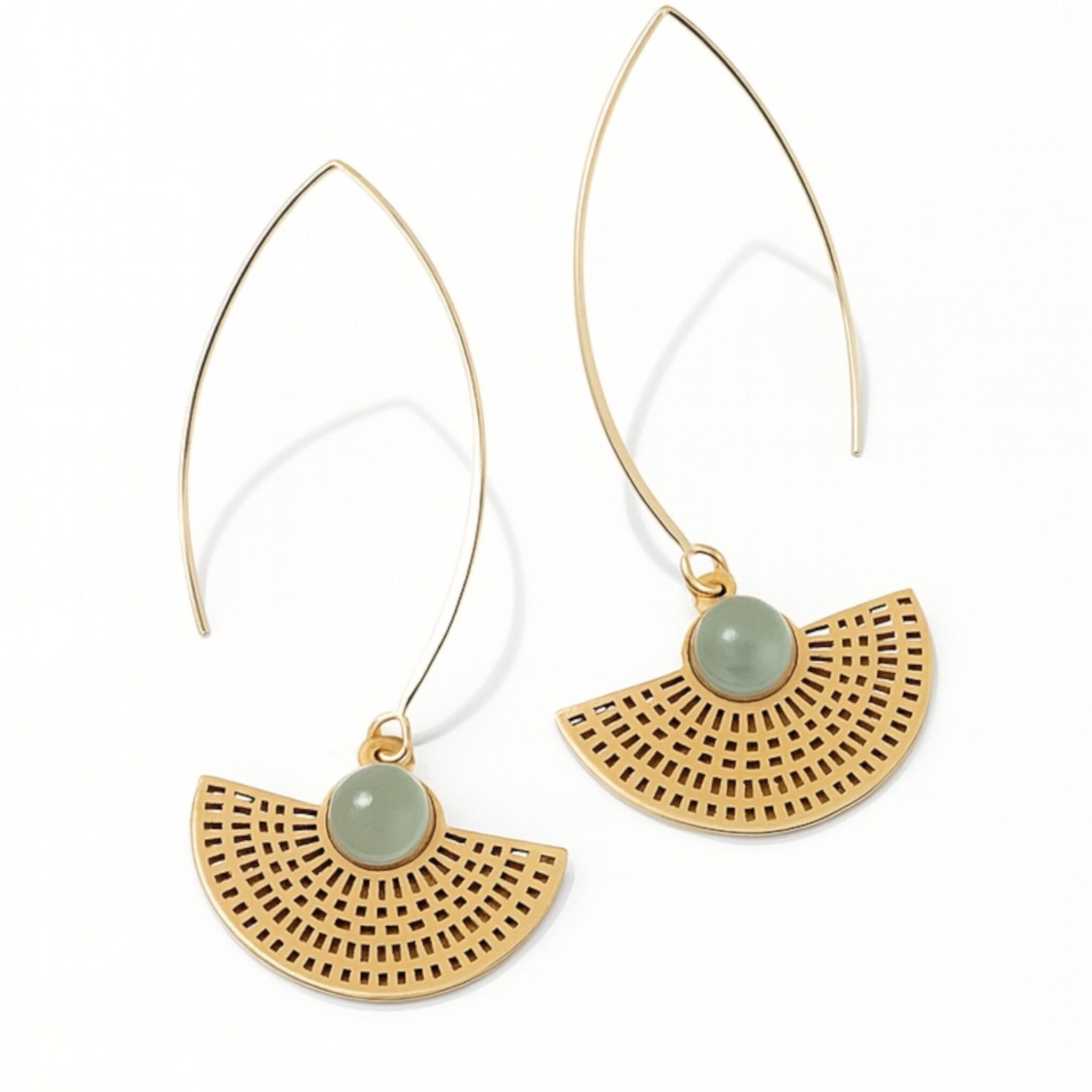 Orecchini avventurina verde Siam