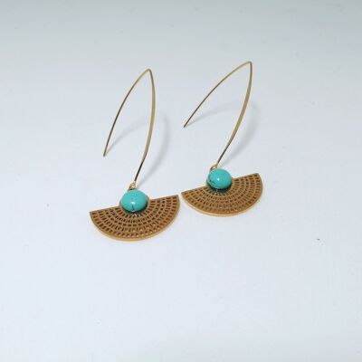 Boucles d'oreilles Siam turquoises