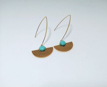 Boucles d'oreilles Siam turquoises