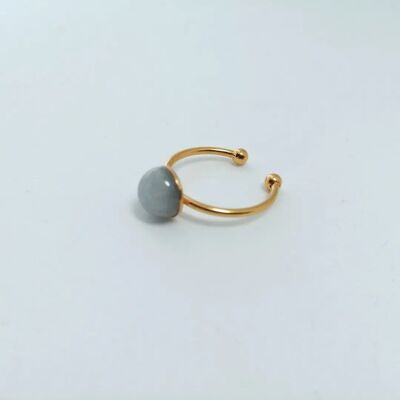 Alba-Ring aus blauem Achat