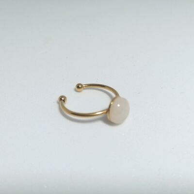 White agate Alba ring