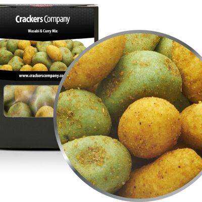 Wasabi & Curry Mix. PU with 32 pieces and 75g content per piece