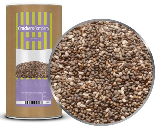 Chia Seeds. VPE mit 9 Stk. u. 850g Inhalt je Stk.