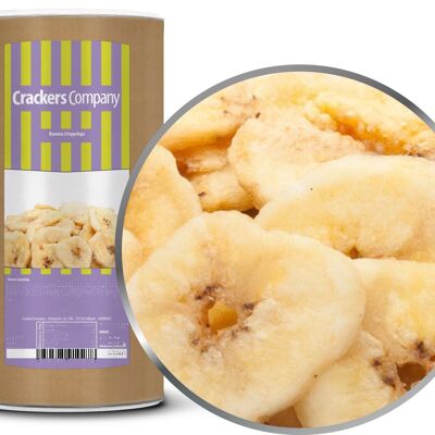 Banana Crispychips. VPE mit 9 Stk. u. 400g Inhalt je Stk.