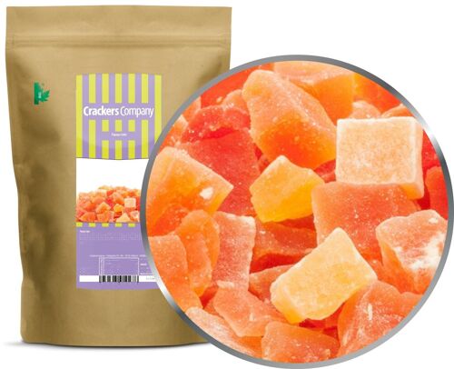 Papaya Cube. VPE mit 8 Stk. u. 600g Inhalt je Stk.