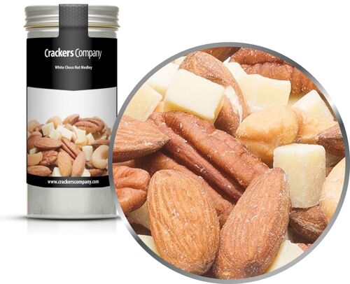 White Choco Nut Medley. VPE mit 40 Stk. u. 80g Inhalt je Stk