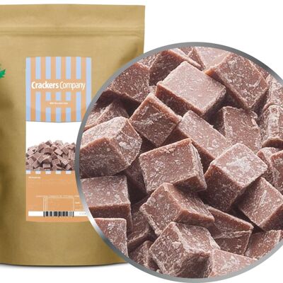 Cube de chocolat au lait. PU avec 8 pièces et 500g de contenu par pièce