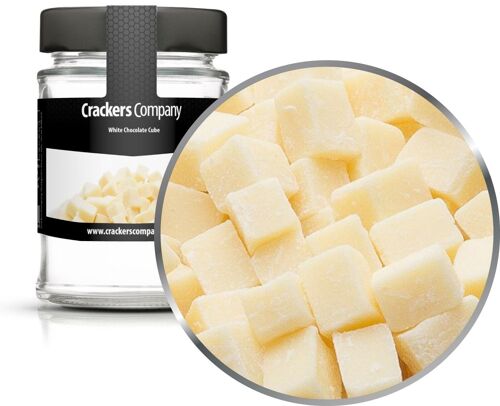 White Chocolate Cube. VPE mit 45 Stk. u. 100g Inhalt je Stk.