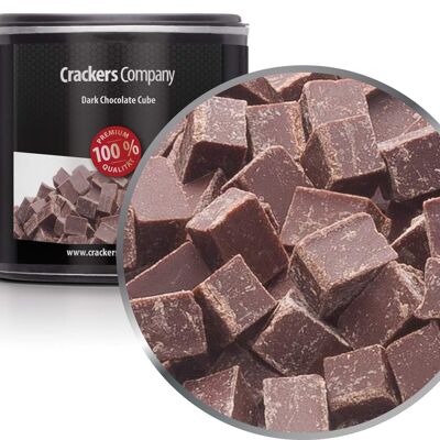 Cube de chocolat noir. PU avec 36 pièces et 100g de contenu par pièce