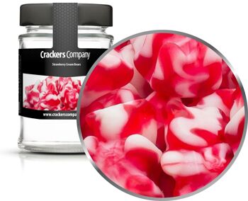 Oursons à la crème de fraise. PU avec 45 pièces et 110g de contenu par pièce