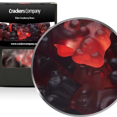 Elder Cranberry Bears. PU with 32 pieces and 100g content per piece