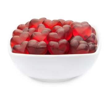 Coeurs fruités rouges. PU avec 1 pièce et 3000g de contenu par pièce