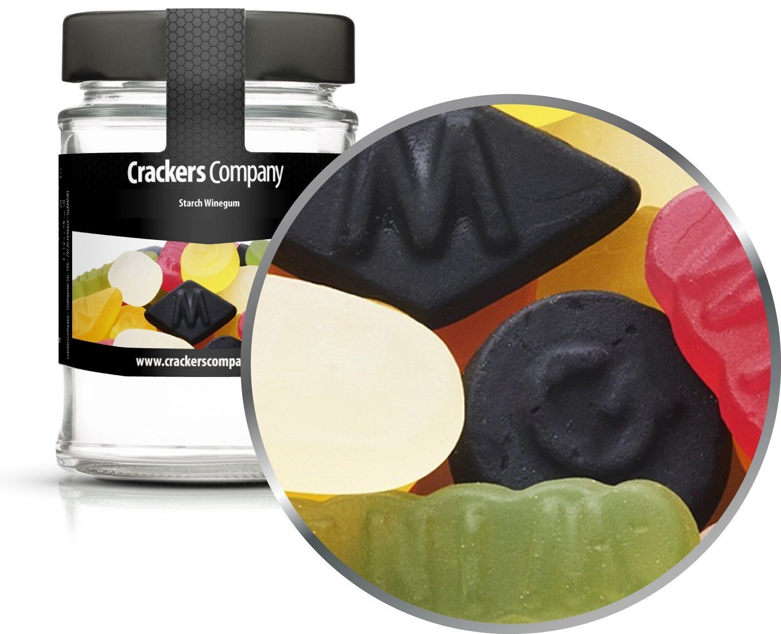 Gomma al vino, Starch Winegum PU con 45 pezzi. u. Contenuto 140 g per pezzo.