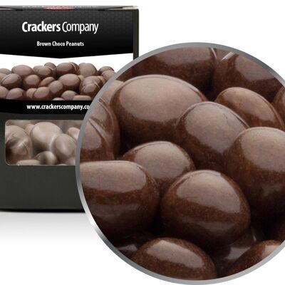 Cacahuètes brunes au chocolat. PU avec 32 pièces et 110g de contenu par pièce