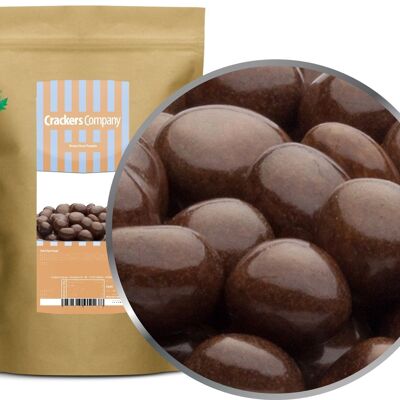 Cacahuètes brunes au chocolat. PU avec 8 pièces et 750g de contenu par pièce