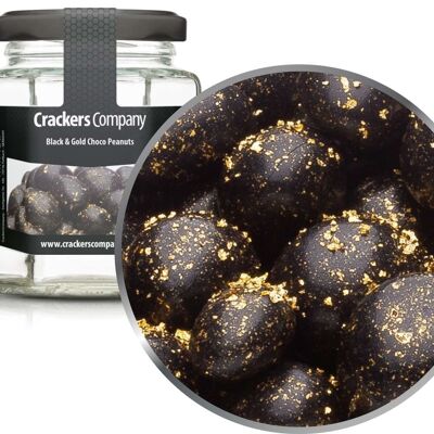 Black & Gold Chocolate Peanuts. PU with 25 pieces and 110g content j