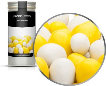 Cacahuètes blanches et jaunes. PU avec 40 pièces et 110g de contenu par pièce