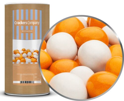 White & Orange Peanuts. VPE mit 9 Stk. u. 950g Inhalt je Stk