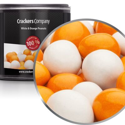 White & Orange Peanuts. VPE mit 36 Stk. u. 110g Inhalt je St