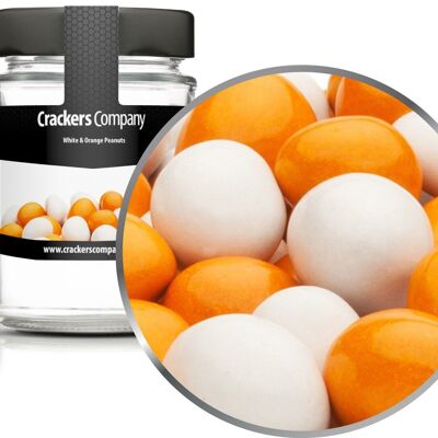 White & Orange Peanuts. VPE mit 45 Stk. u. 110g Inhalt je St