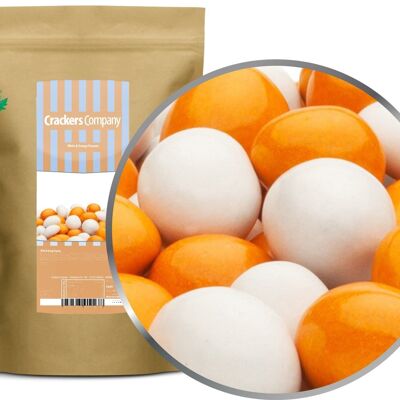 White & Orange Peanuts. PU with 8 pieces and 750g content per piece