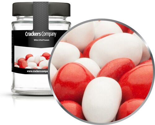 White & Red Peanuts. VPE mit 45 Stk. u. 110g Inhalt je Stk.